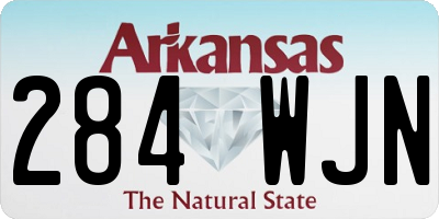 AR license plate 284WJN