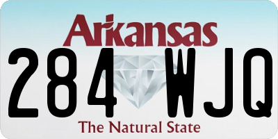 AR license plate 284WJQ