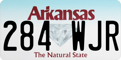 AR license plate 284WJR