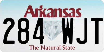 AR license plate 284WJT