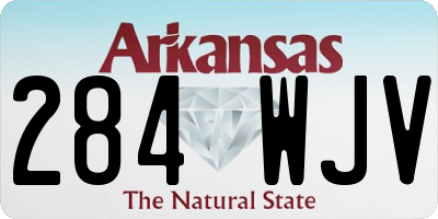 AR license plate 284WJV