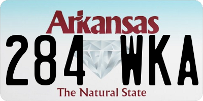 AR license plate 284WKA