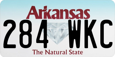 AR license plate 284WKC