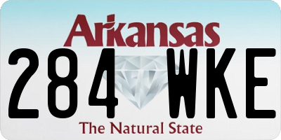 AR license plate 284WKE