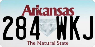 AR license plate 284WKJ