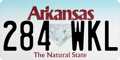 AR license plate 284WKL