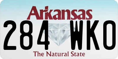 AR license plate 284WKO
