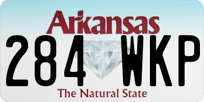 AR license plate 284WKP