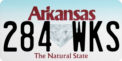 AR license plate 284WKS