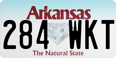 AR license plate 284WKT