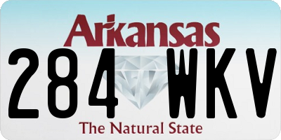 AR license plate 284WKV