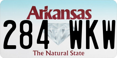 AR license plate 284WKW