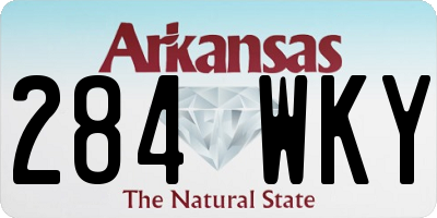 AR license plate 284WKY