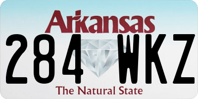 AR license plate 284WKZ