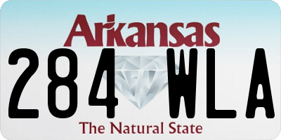 AR license plate 284WLA