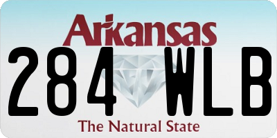 AR license plate 284WLB