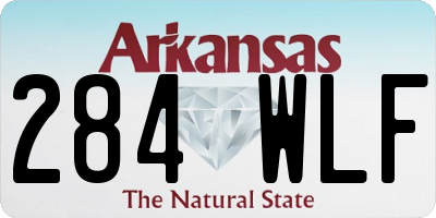 AR license plate 284WLF