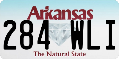AR license plate 284WLI