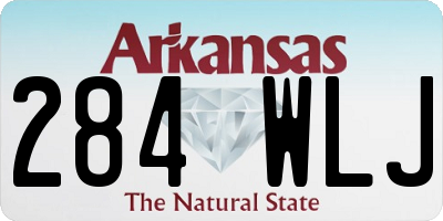 AR license plate 284WLJ