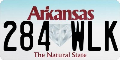 AR license plate 284WLK
