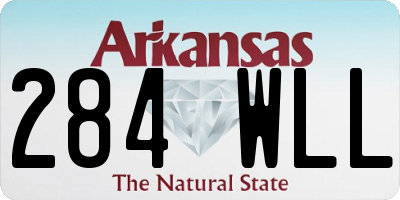 AR license plate 284WLL