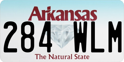 AR license plate 284WLM