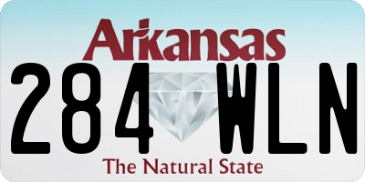 AR license plate 284WLN