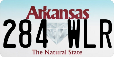AR license plate 284WLR