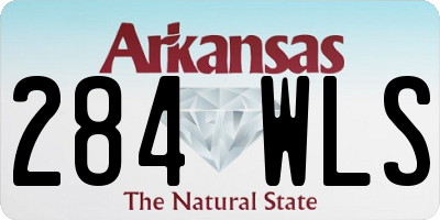 AR license plate 284WLS