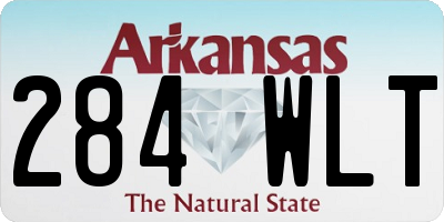 AR license plate 284WLT