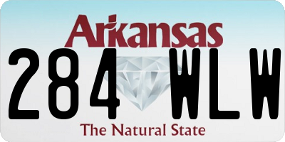 AR license plate 284WLW