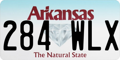 AR license plate 284WLX