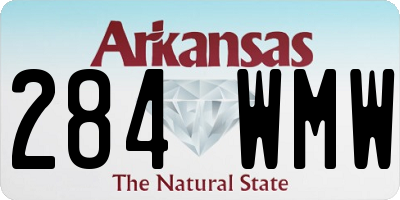 AR license plate 284WMW