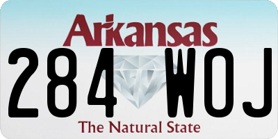 AR license plate 284WOJ