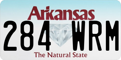 AR license plate 284WRM