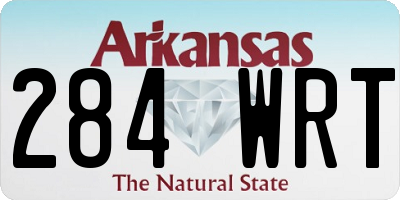 AR license plate 284WRT