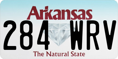 AR license plate 284WRV