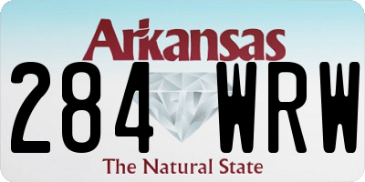 AR license plate 284WRW