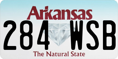 AR license plate 284WSB