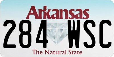 AR license plate 284WSC