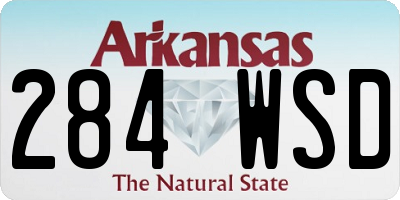 AR license plate 284WSD