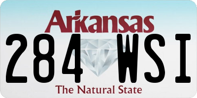 AR license plate 284WSI