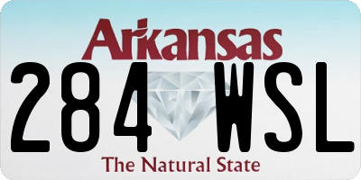 AR license plate 284WSL