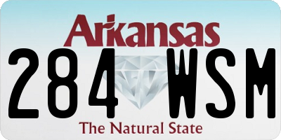AR license plate 284WSM