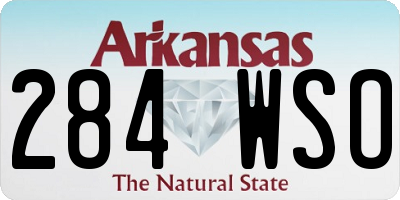 AR license plate 284WSO