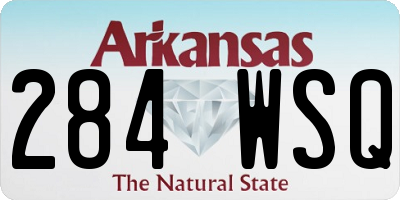 AR license plate 284WSQ