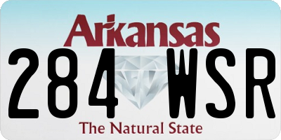 AR license plate 284WSR