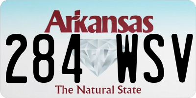 AR license plate 284WSV