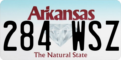 AR license plate 284WSZ