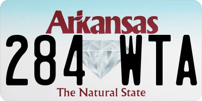 AR license plate 284WTA